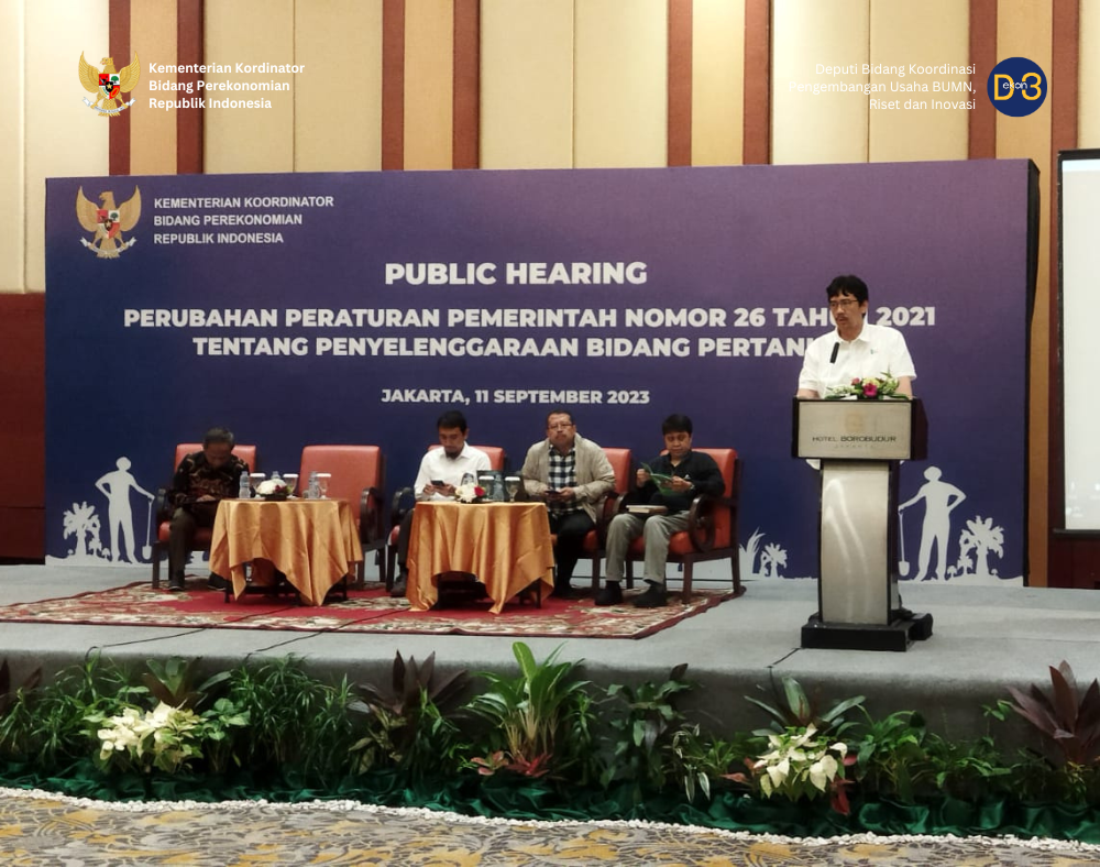 Public Hearing Perubahan PP 26/2021 Penguatan Ketahanan Pangan dan Peran BUMN dalam Transformasi Pertanian Indonesia  